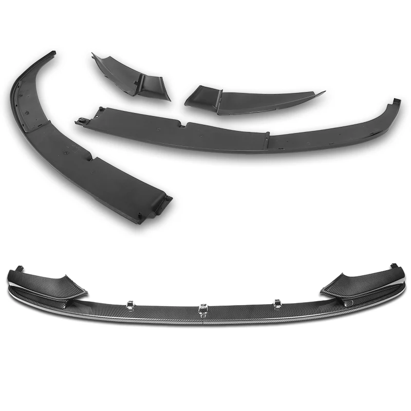 For 2011-2016 BMW F10 528i 530i M-Sport Carbon Look  4-PCS  Front Bumper Spoiler Lip - Image 2