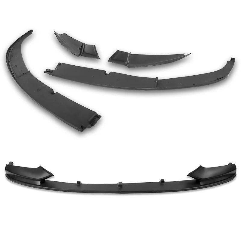 For 2011-2016 BMW F10 528i 530i M-Sport Matt Black- 4PCS Front Bumper Spoiler Lip - Image 4