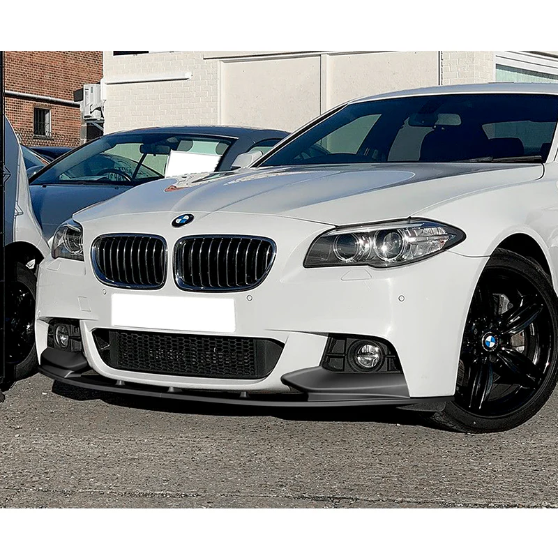 For 2011-2016 BMW F10 528i 530i M-Sport Matt Black- 4PCS Front Bumper Spoiler Lip - Image 5