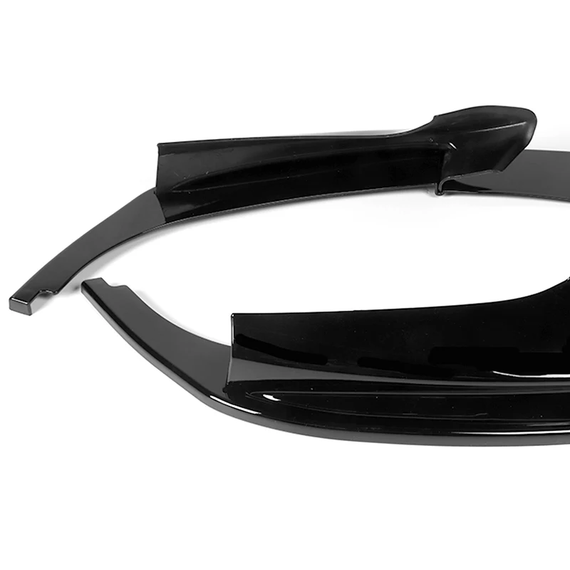 For 2011-2016 BMW F10 528i 530i M-Sport Painted Black 4-PCS Front Bumper Spoiler Lip - Image 3