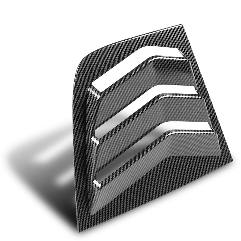 For 2011 - 2021 Dodge Charger ABS Side Window Louvers Scoop Sun Shade Covers Vent -Carbon Fiber Look - Image 3