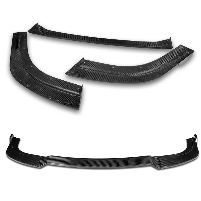 For 2012-2014 Chrysler 300 SRT8  3-PCS  Carbon Fiber Front Bumper Splitter Spoiler Lip - Image 4