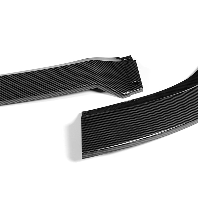 For 2012-2014 Chrysler 300 SRT8  3-PCS  Carbon Look Front Bumper Splitter Spoiler Lip - Image 2