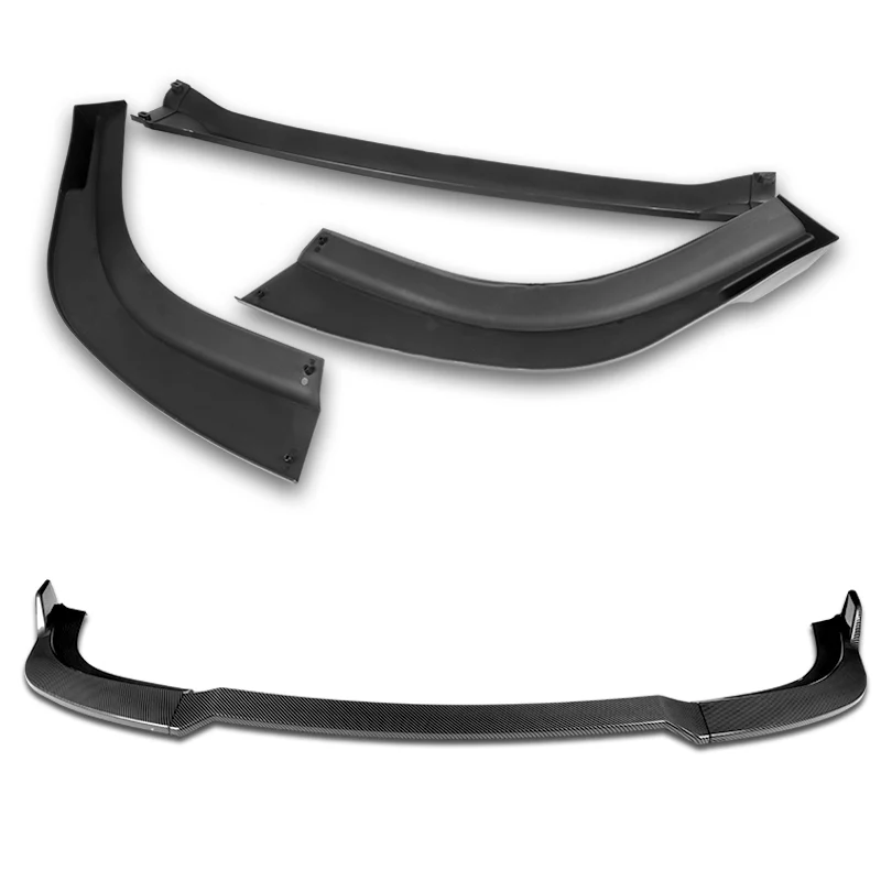 For 2012-2014 Chrysler 300 SRT8  3-PCS  Carbon Look Front Bumper Splitter Spoiler Lip - Image 4