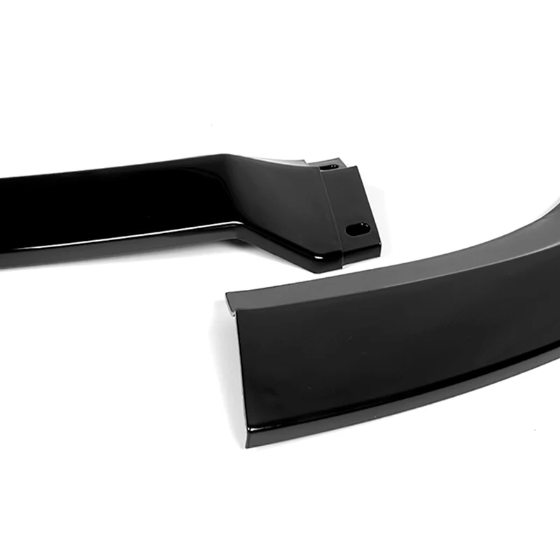 For 2012-2014 Chrysler 300 SRT8  3-PCS  Painted Black Front Bumper Splitter Spoiler Lip - Image 2