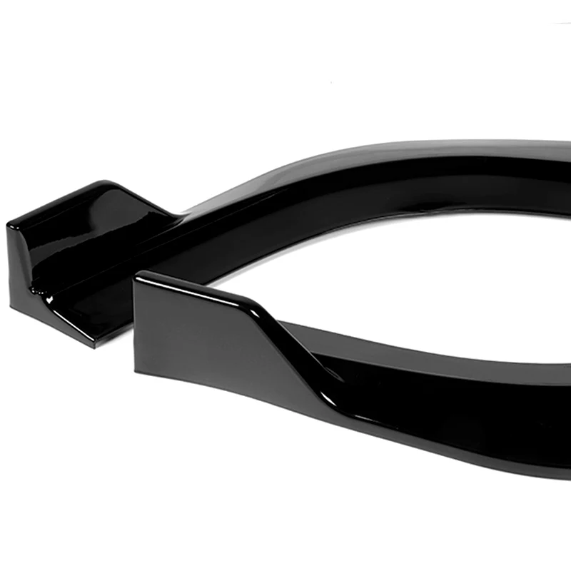 For 2012-2014 Chrysler 300 SRT8  3-PCS  Painted Black Front Bumper Splitter Spoiler Lip - Image 3