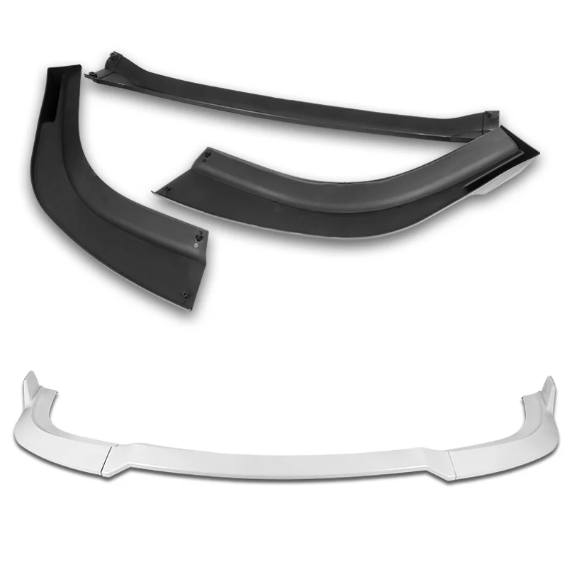 For 2012-2014 Chrysler 300 SRT8  3-PCS  Painted White Front Bumper Splitter Spoiler Lip - Image 4