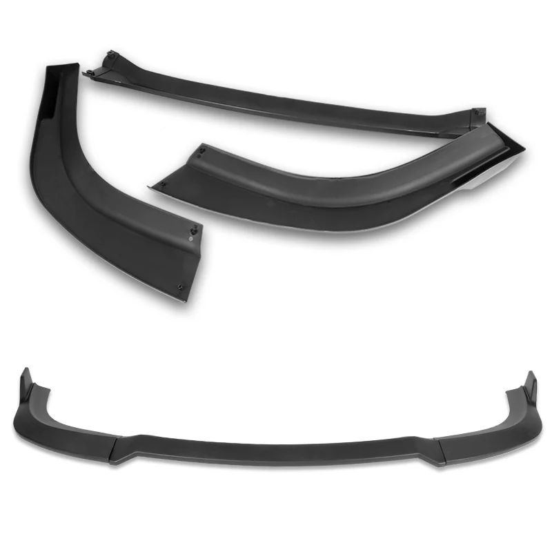 For 2012-2014 Chrysler 300 SRT8 STP-Style 3-PCS  Matt Black Front Bumper Spoiler Lip - Image 4