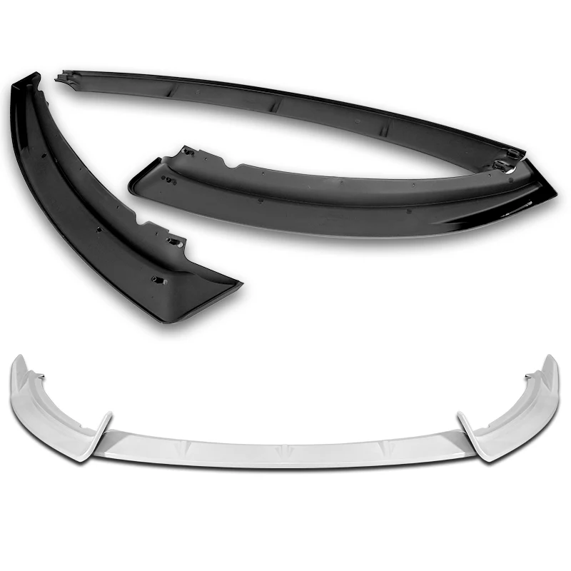 For 2012-2014 Ford Focus ST MK3 GT-Style Painted White Front Bumper Splitter Spoiler Lip 3PCS - Image 4