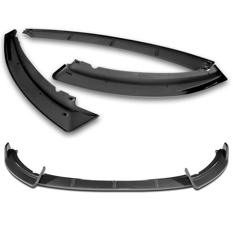For 2012-2014 Ford Focus ST MK3 GT-Style Carbon Look Front Bumper Splitter Spoiler Lip 3PCS - Image 4