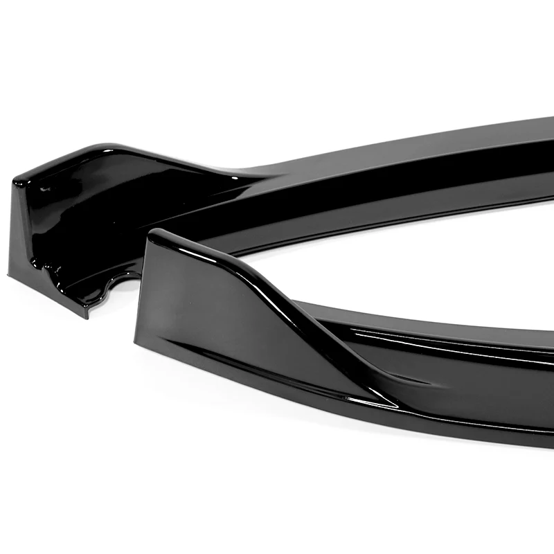 For 2012-2014 Ford Focus ST MK3 GT-Style Painted Black Front Bumper Splitter Spoiler Lip 3PCS - Image 3
