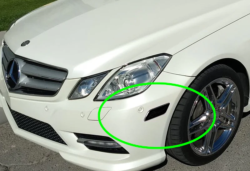 For 2012–2014 Mercedes-Benz W204 C-Class Amber LED Turn Signal Front Fender Side Marker Lights -Smoked Lens - Image 5