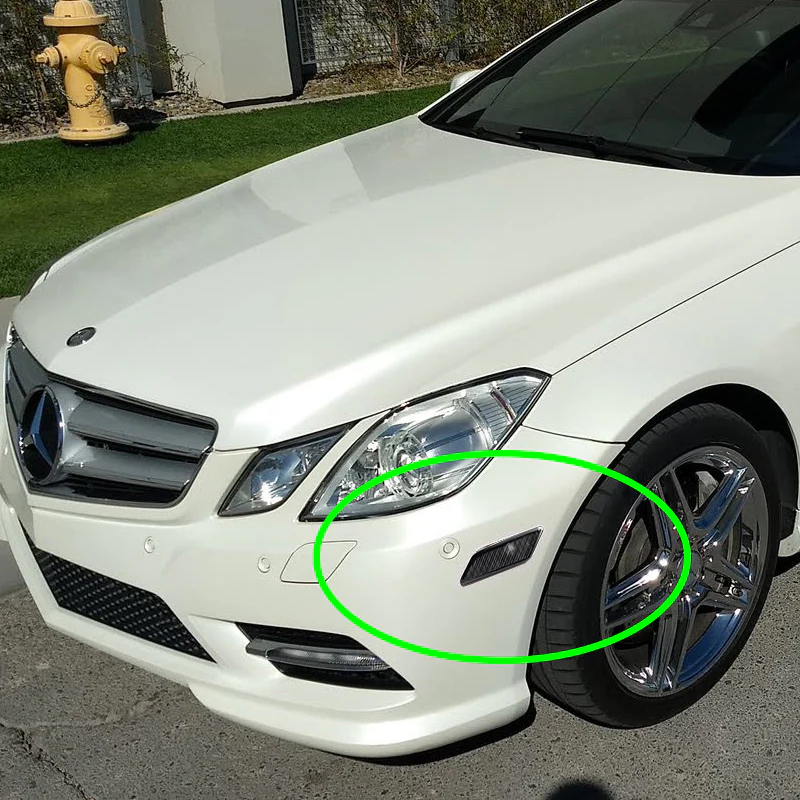 For 2012–2014 Mercedes-Benz W204 C-Class Turn Signal Front Fender Side Marker Lights -Clear Lens - Image 5