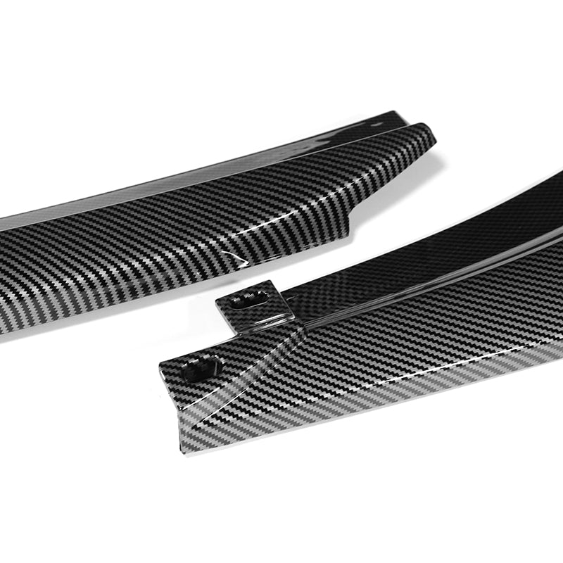 For 2012-2014 Mercedes-Benz W204 C63 AMG 3-PCS  Carbon Painted Front Bumper Spoiler Lip - Image 2