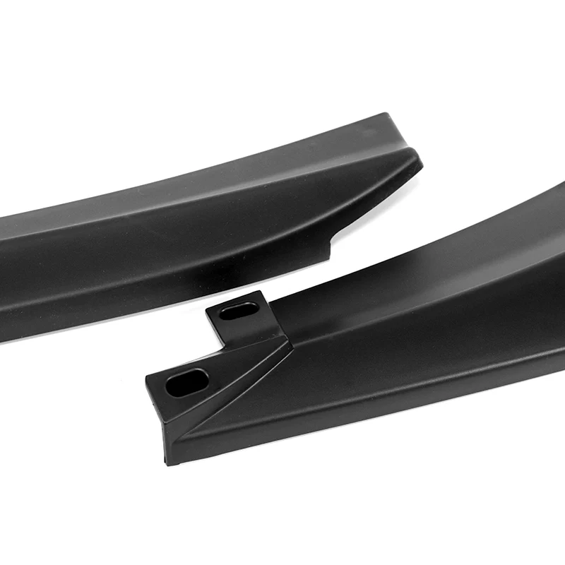 For 2012-2014 Mercedes-Benz W204 C63 AMG 3-PCS  Matt Black Front Bumper Spoiler Lip - Image 2