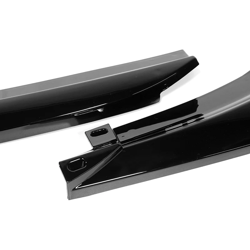 For 2012-2014 Mercedes-Benz W204 C63 AMG 3-PCS Painted Black Front Bumper Spoiler Lip - Image 2