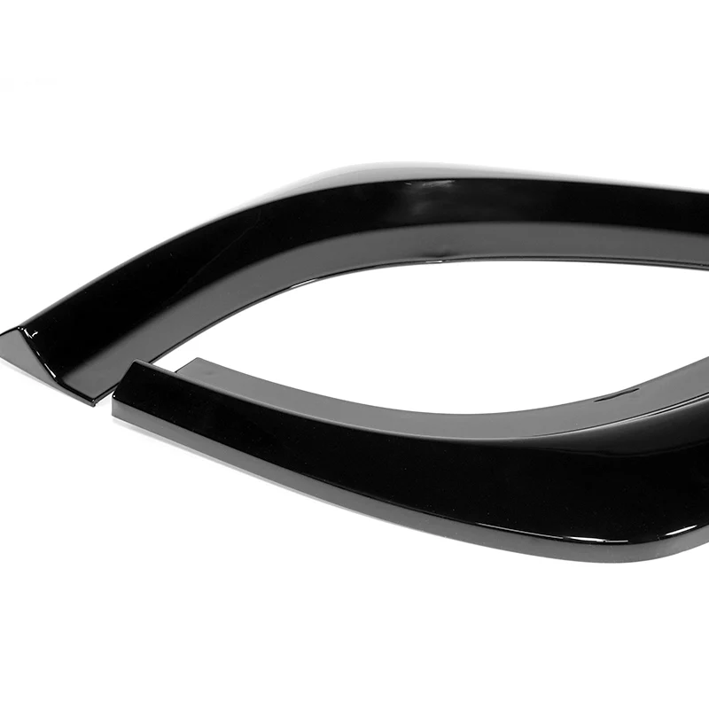 For 2012-2014 Mercedes-Benz W204 C63 AMG 3-PCS Painted Black Front Bumper Spoiler Lip - Image 3