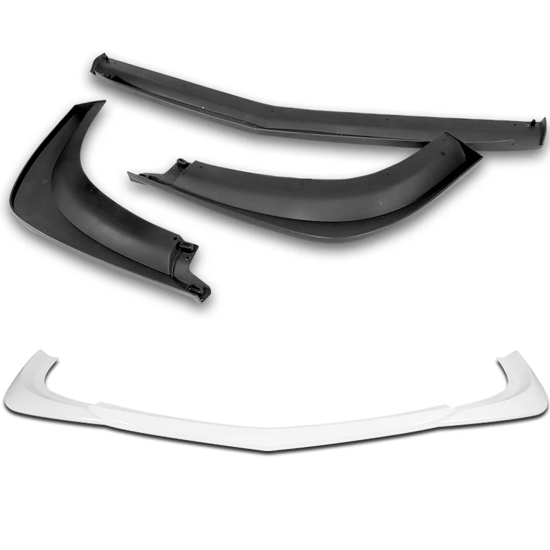 For 2012-2014 Mercedes-Benz W204 C63 AMG 3-PCS  Painted White Front Bumper Spoiler Lip - Image 4