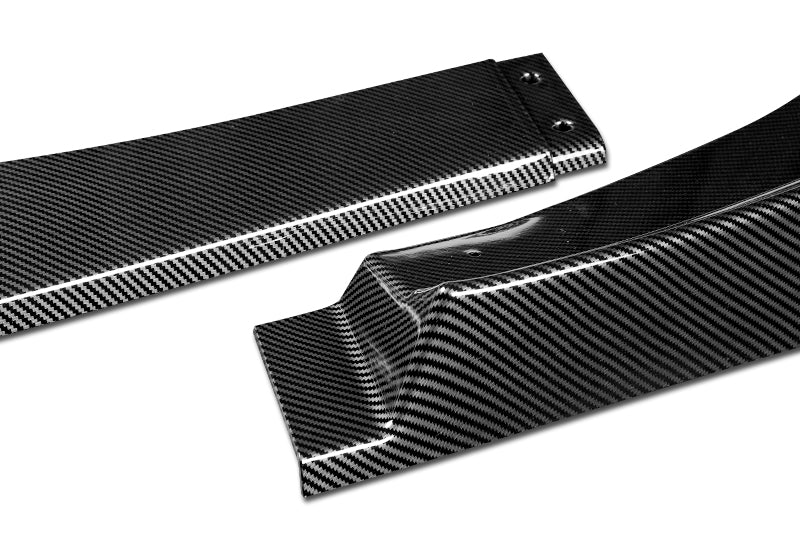 For 2012-2014 Mercedes C-Class W204 Carbon Look Style Front Bumper Splitter Spoiler Lip 3PCS - Image 4