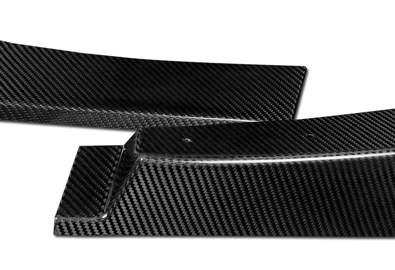 For 2012-2014 Mercedes C-Class W204 Real Carbon Fiber Front Bumper Splitter Spoiler Lip 3PCS - Image 4