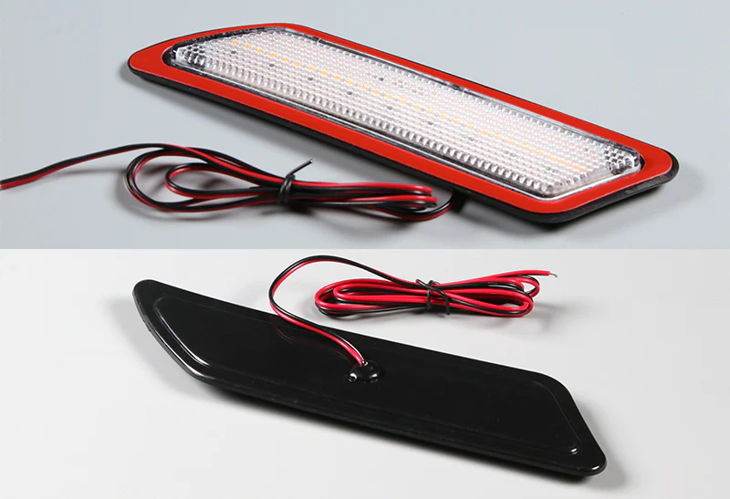For 2012–2015 BMW F30 F31 3-Series Amber LED Turn Signal Bumper Side Marker Lights -Clear Lens - Image 3