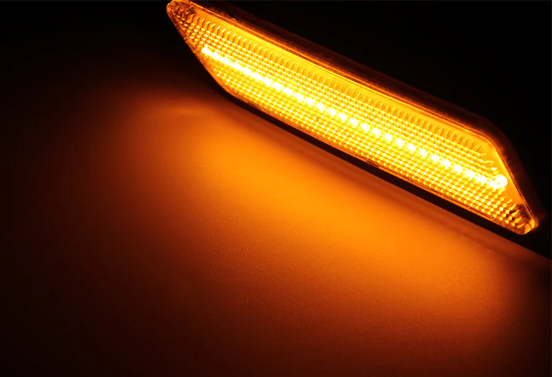 For 2012–2015 BMW F30 F31 3-Series Amber LED Turn Signal Bumper Side Marker Lights -Clear Lens - Image 4