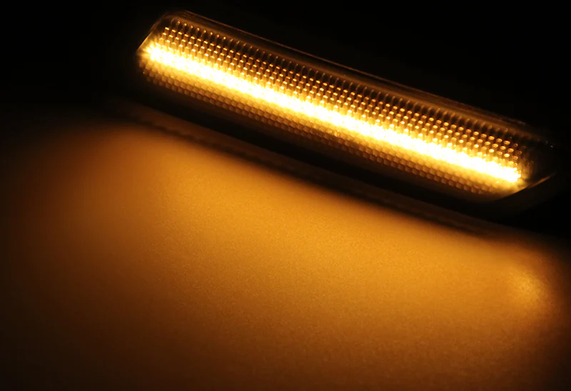 For 2012–2015 BMW F30 F31 3-Series Amber LED Turn Signal Bumper Side Marker Lights -Smoke Lens - Image 4