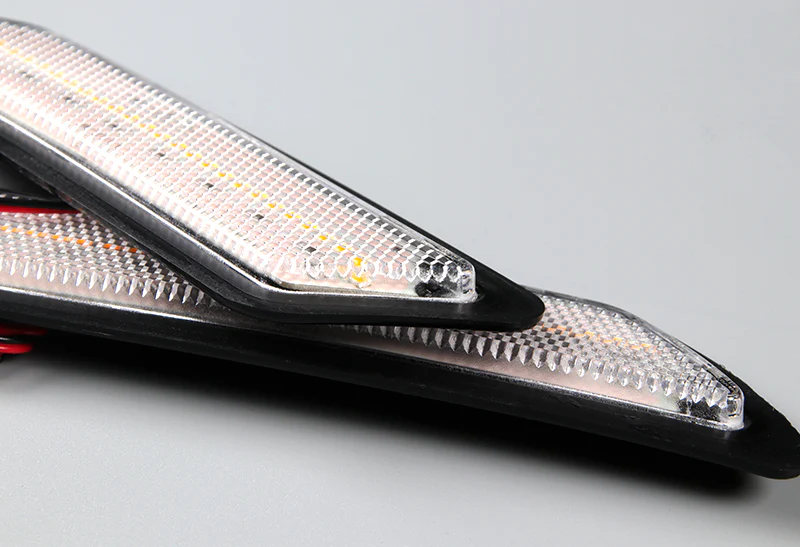 For 2012–2015 BMW F30 F31 3-Series White LED Turn Signal Bumper Side Marker Lights -Clear Lens - Image 2
