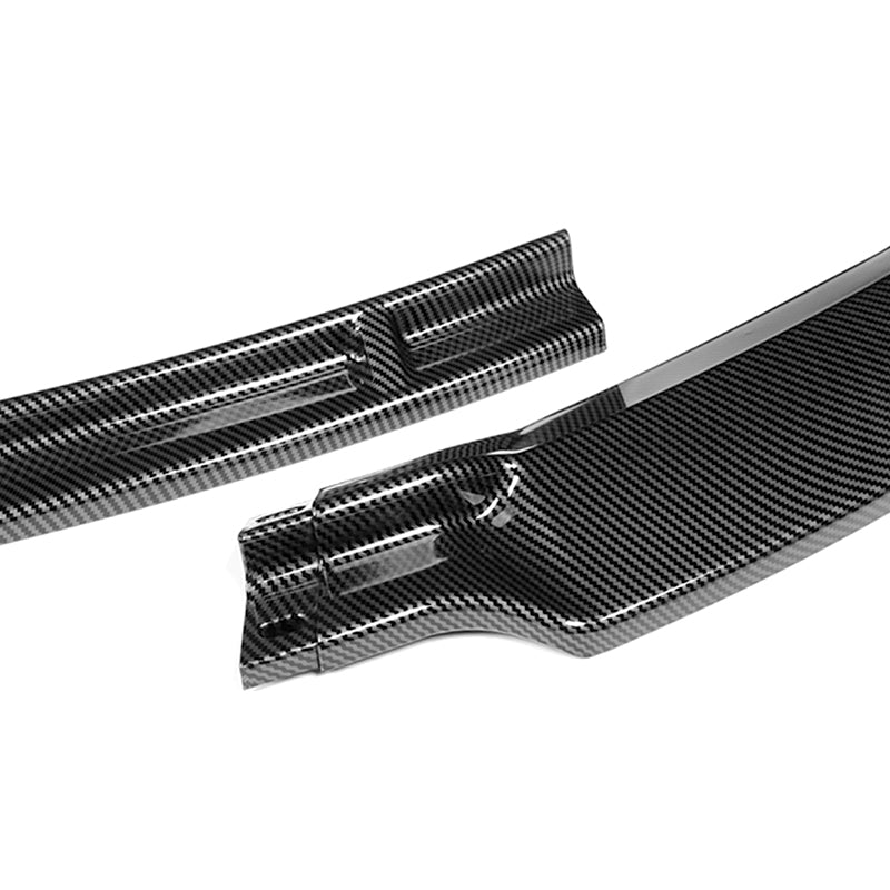For 2012-2016 Tesla Model S STP-Style 3-PCS  Carbon Look Front Bumper Body Spoiler Lip - Image 2