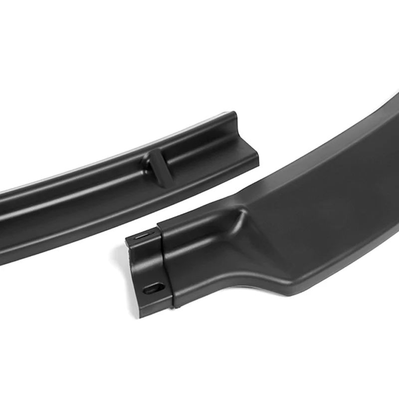 For 2012-2016 Tesla Model S STP-Style 3-PCS  Matt Black Front Bumper Body Spoiler Lip - Image 2