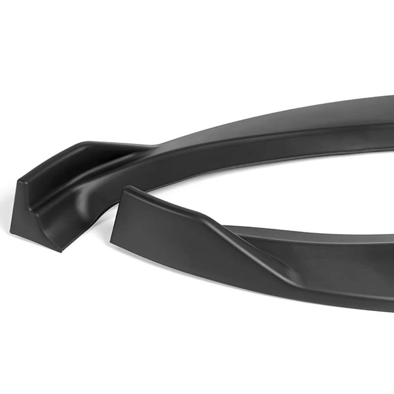 For 2012-2016 Tesla Model S STP-Style 3-PCS  Matt Black Front Bumper Body Spoiler Lip - Image 3