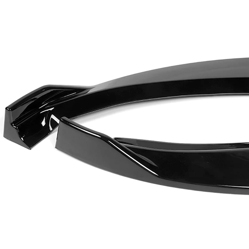 For 2012-2016 Tesla Model S STP-Style  3-PCS Painted Black Front Bumper Spoiler Lip - Image 3