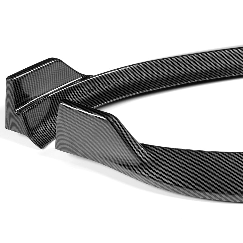 For 2012-2016 Tesla Model S V2 3-PCS  Carbon Look Front Bumper Splitter Spoiler Lip - Image 3