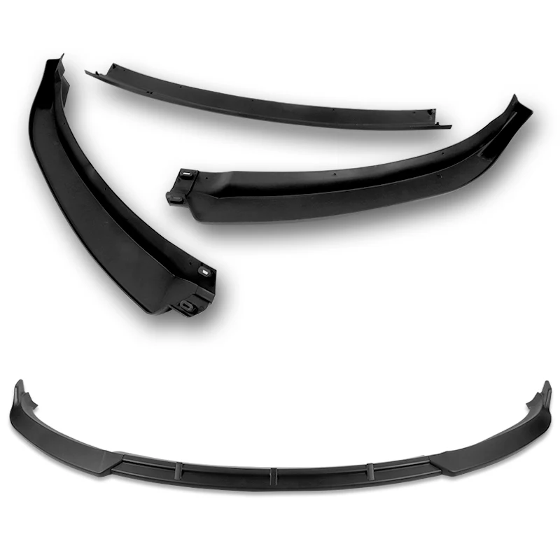 For 2012-2016 Tesla Model S V2 3-PCS  Matt Black Front Bumper Body Splitter Spoiler Lip - Image 2
