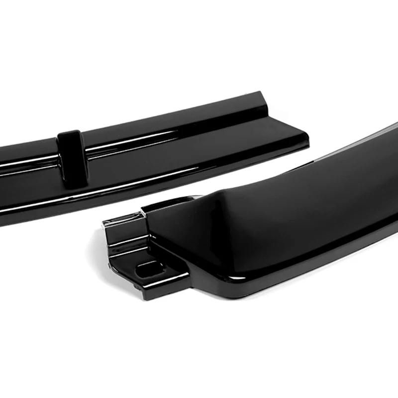 For 2012-2016 Tesla Model S V2 3-PCS  Painted Black Front Bumper Splitter Spoiler Lip - Image 4