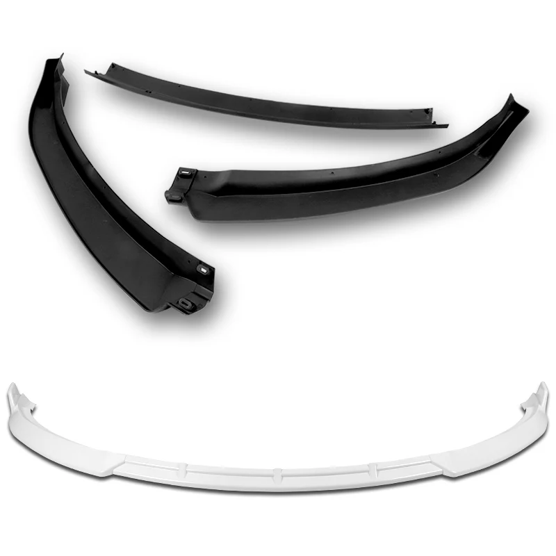 For 2012-2016 Tesla Model S V2 3-  PCSPainted White Front Bumper Splitter Spoiler Lip - Image 2