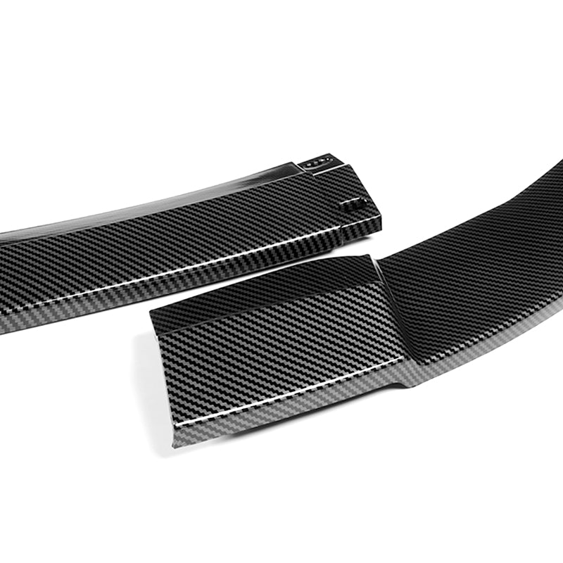 For 2012-2017 Hyundai Veloster Base 3-PCS  Carbon Look Front Bumper Body Spoiler Lip - Image 2