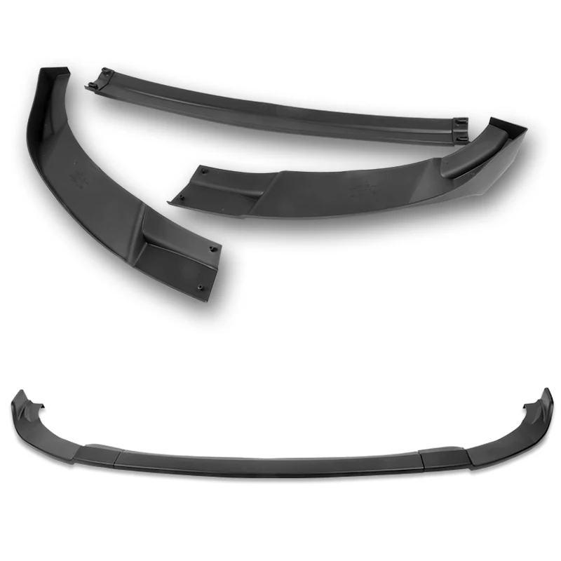 For 2012-2017 Hyundai Veloster Base  3-PCS Matt Black Front Bumper Body Kit Spoiler Lip - Image 4
