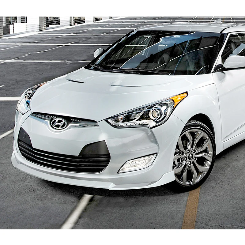 For 2012-2017 Hyundai Veloster Base 3-PCS  Painted White Front Bumper Body Spoiler Lip - Image 5
