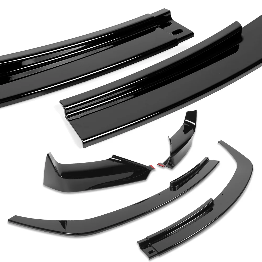For 2012-2018 BMW 6-Series F06 F12 F13 M-Sport Front Bumper Splitter Spoiler Lip 4PCS -Painted Black - Image 5