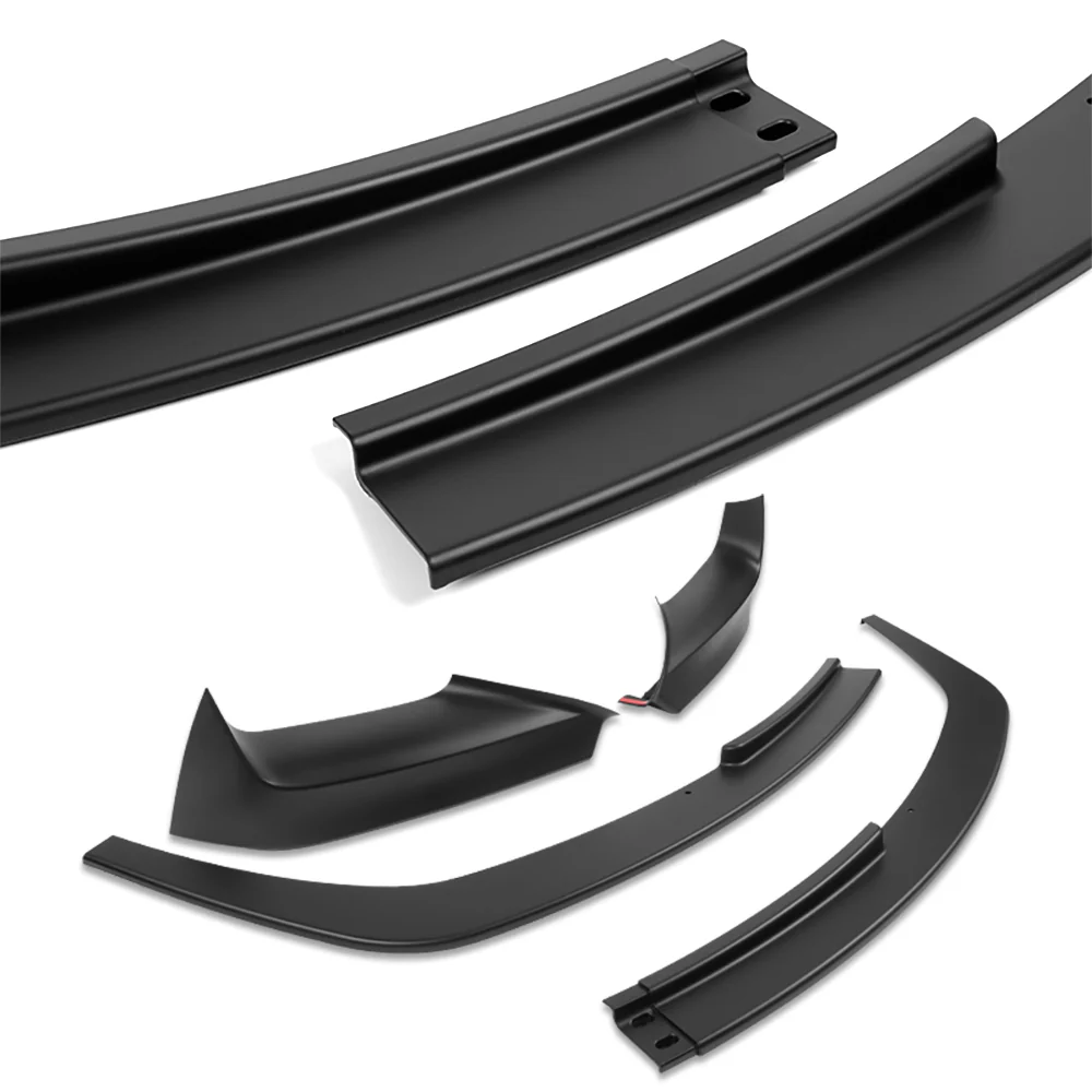 For 2012-2018 BMW 6-Series F06 F12 F13 M-Sport Front Bumper Splitter Spoiler Lip 4PCS -Unpainted Matte Black - Image 2
