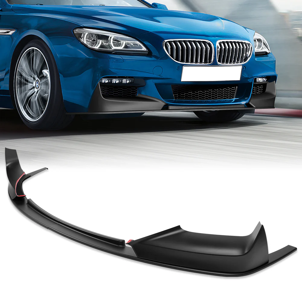 For 2012-2018 BMW 6-Series F06 F12 F13 M-Sport Front Bumper Splitter Spoiler Lip 4PCS -Unpainted Matte Black - Image 7