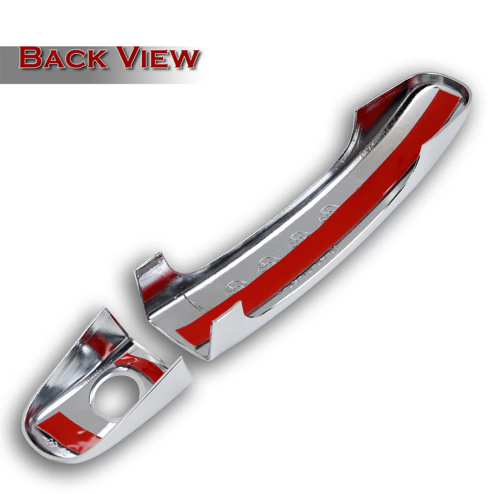 For 2012 - 2023 Ford Ranger Mirror Chrome Exterior Door Pull Handle Lever Cover Cap Trim Kit No Smart Keyhole - Image 3