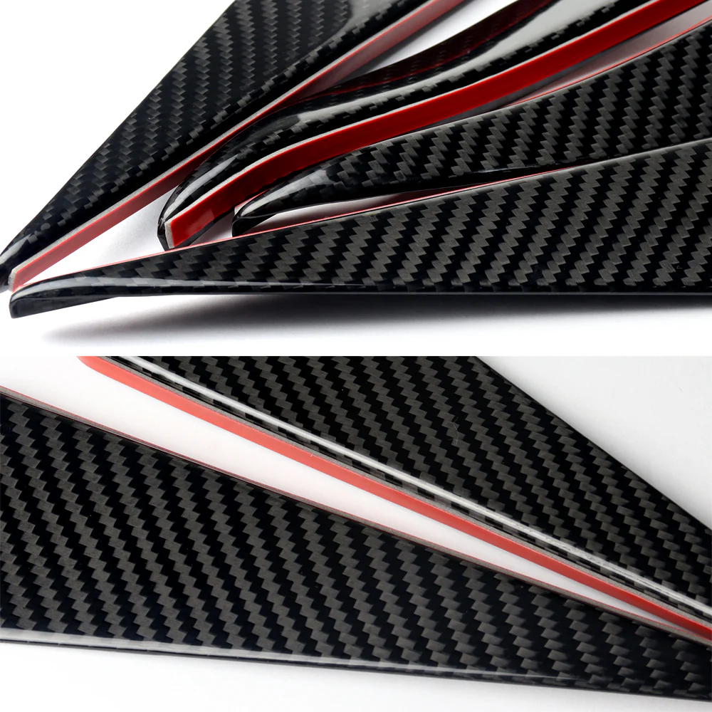 For 2012 - 2025 BMW M3 (G80) M4 (G82/G83) Front Bumper Aero Winglet Canard Fins Spoiler Body Kit Splitter -Real Carbon Fiber - Image 2
