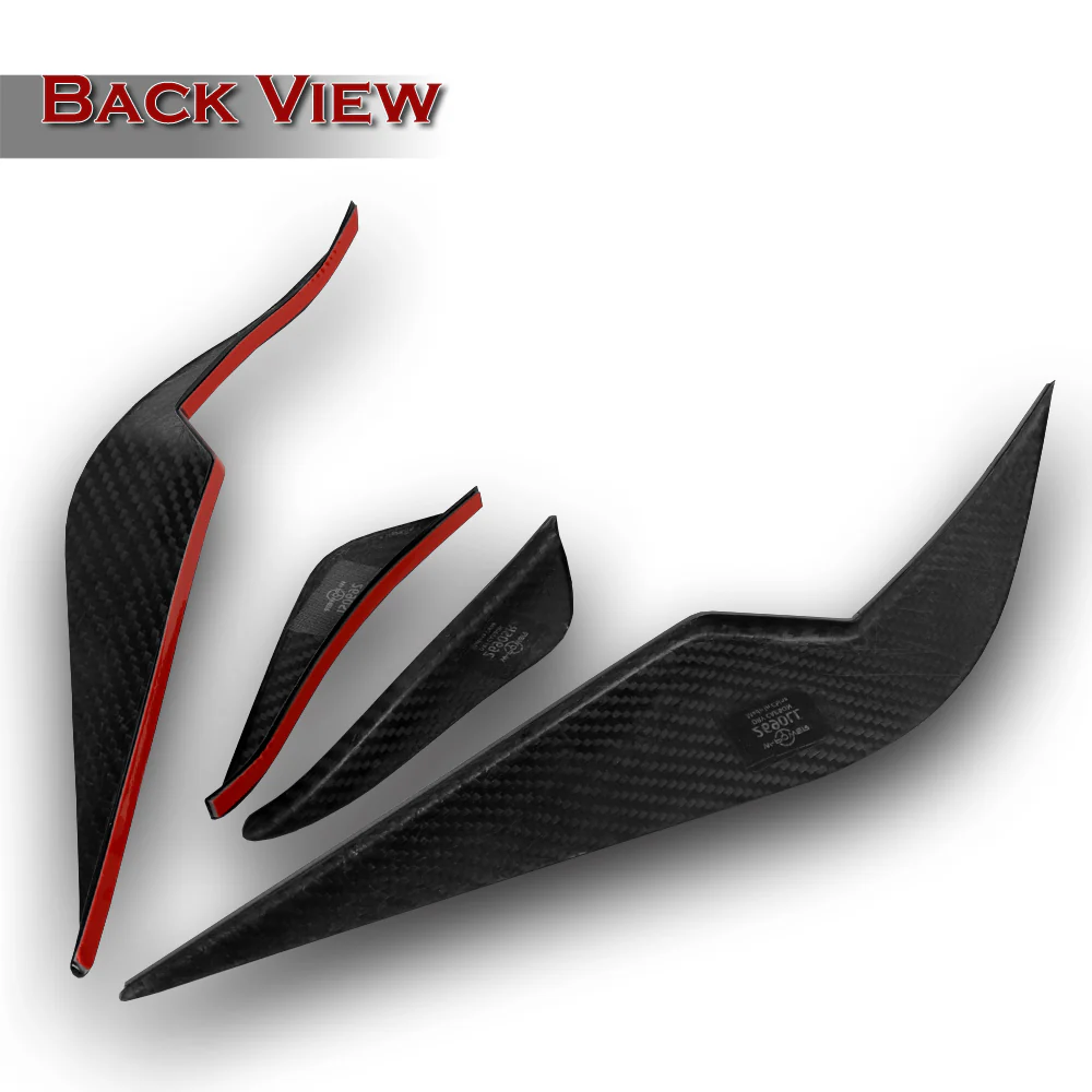 For 2012 - 2025 BMW M3 (G80) M4 (G82/G83) Front Bumper Aero Winglet Canard Fins Spoiler Body Kit Splitter -Real Carbon Fiber - Image 4