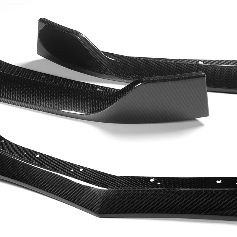 For 2013-2014 Cadillac ATS GT-Style Carbon Fiber Front Bumper Body Splitter Spoiler Lip 3PCS - Image 2
