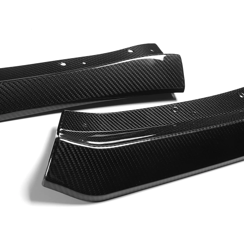 For 2013-2014 Cadillac ATS GT-Style Carbon Fiber Front Bumper Body Splitter Spoiler Lip 3PCS - Image 4