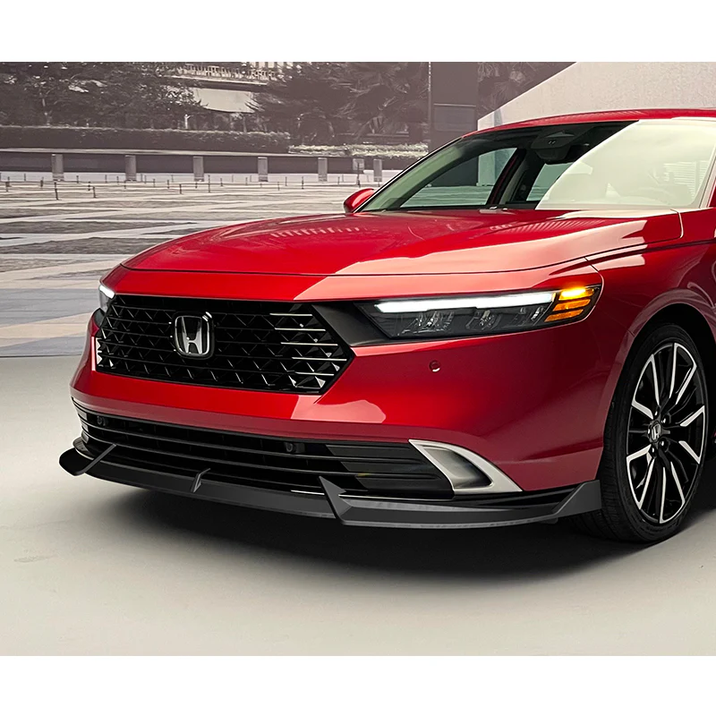 For 2023-2024 Honda Accord Matte Black Front Bumper Body Splitter Spoiler Lip 3PCS - Image 5