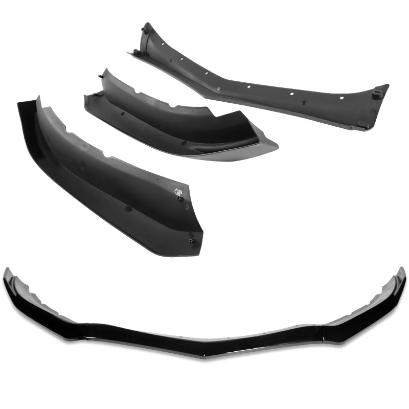 For 2013-2014 Cadillac ATS GT-Style Painted Black Front Bumper Body Splitter Spoiler Lip 3PCS - Image 4