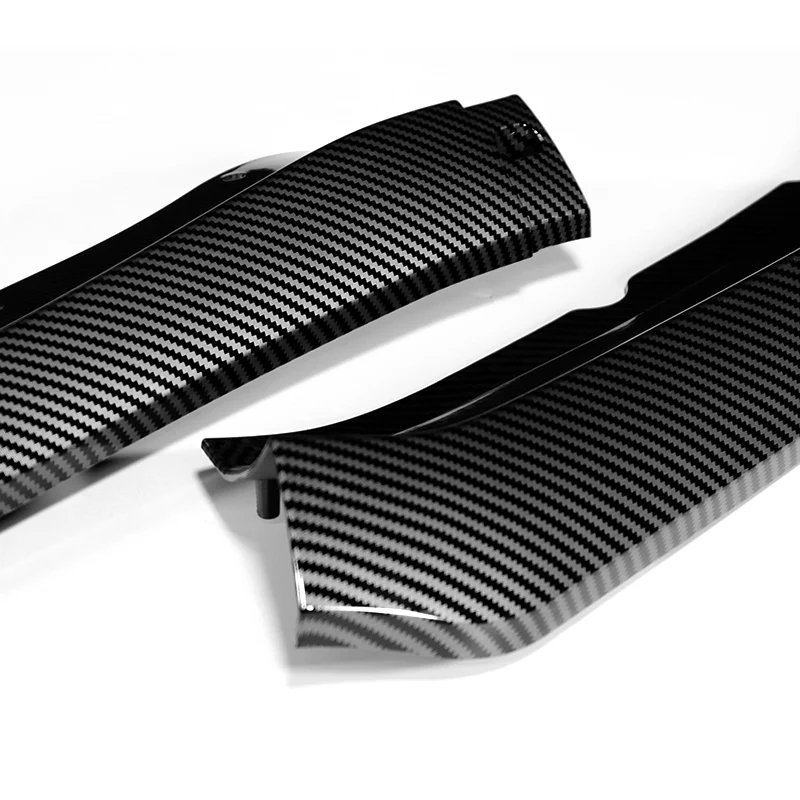 For 2013-2014 Cadillac ATS GT-Style Carbon Look Front Bumper Body Splitter Spoiler Lip 3PCS - Image 2
